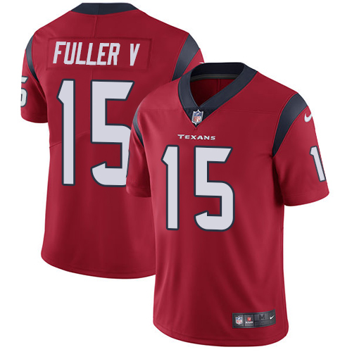 Men Houston Texans 15 Fuller V red Nike Vapor Untouchable Limited NFL Jersey